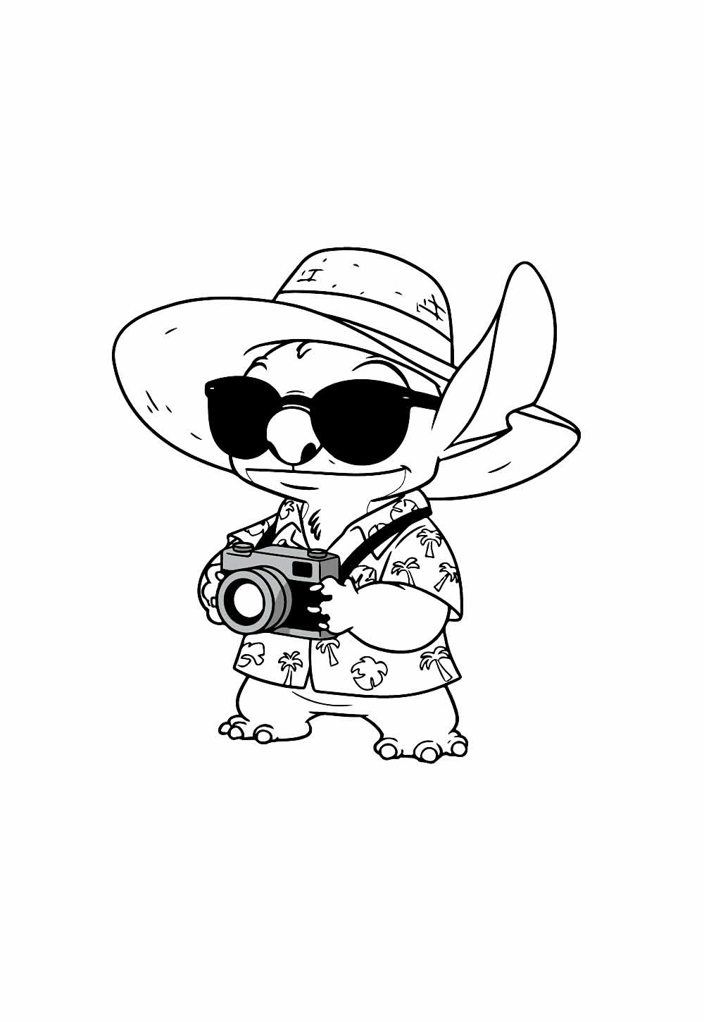 Desenho de Stitch Baby para pintar