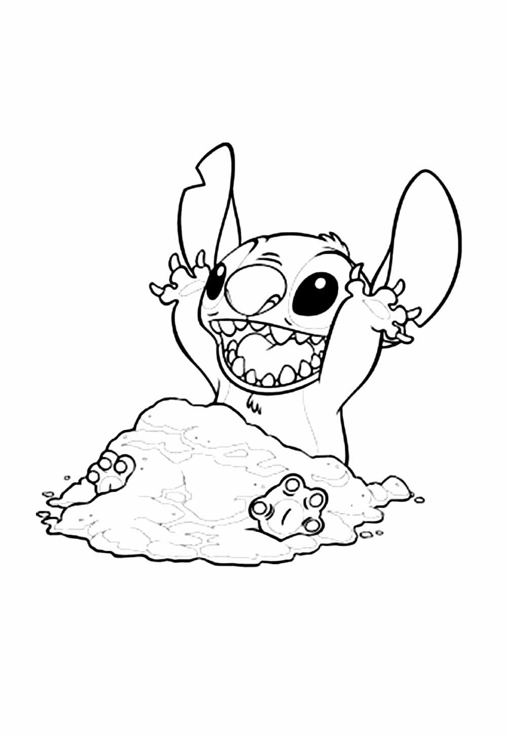 Desenho de Stitch Baby para colorir