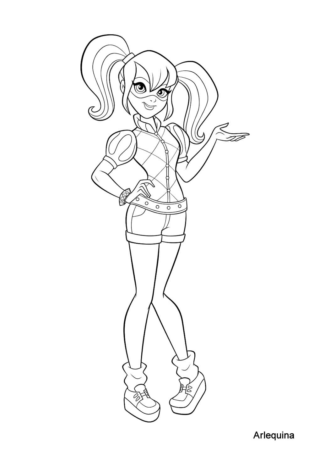 Desenho da Arlequina