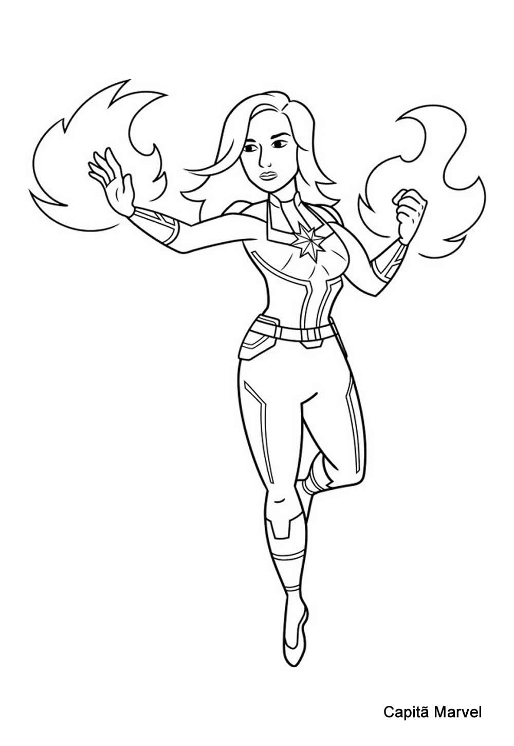 Desenho da Capitã Marvel