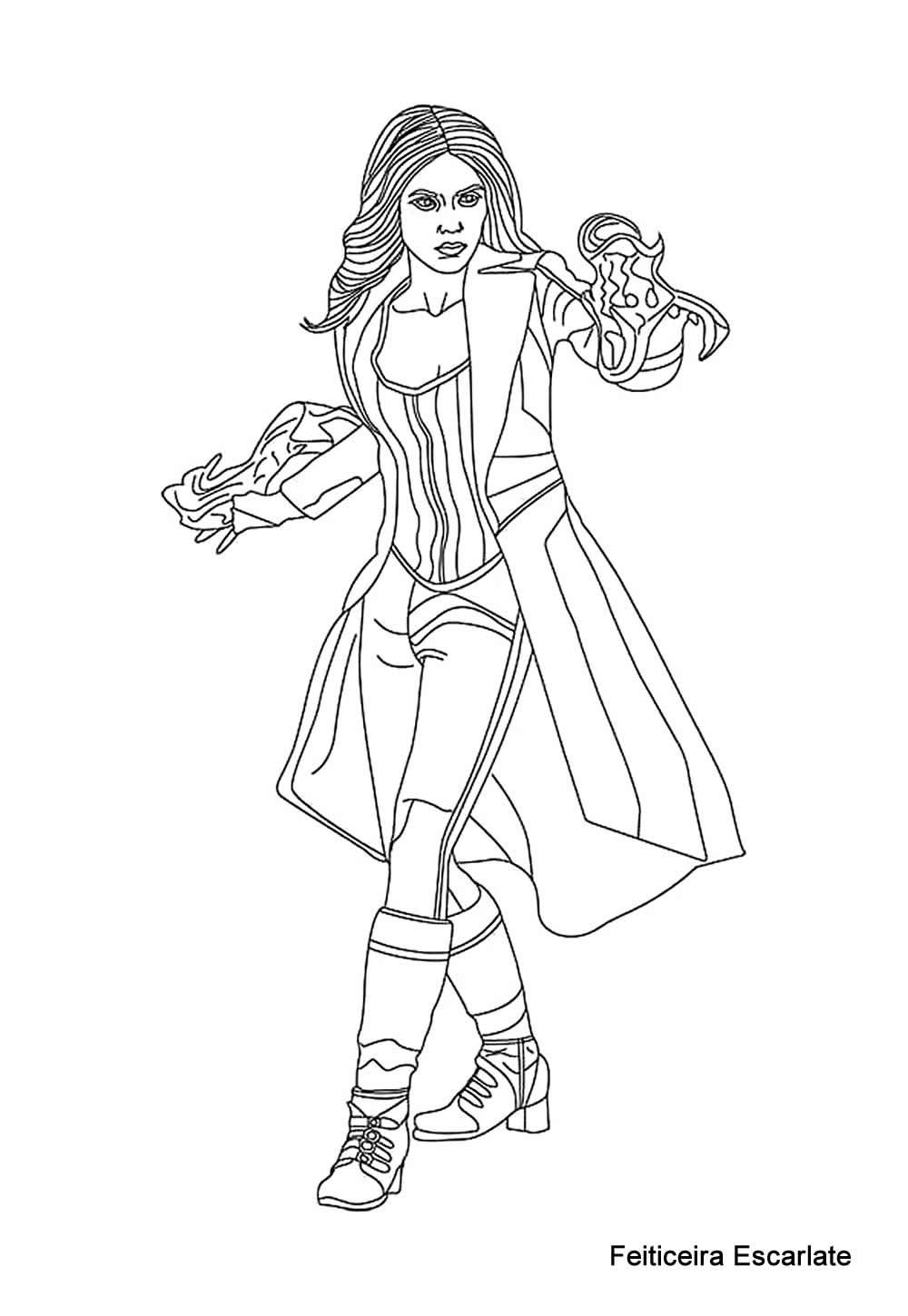Desenho da Feiticeira Escarlate