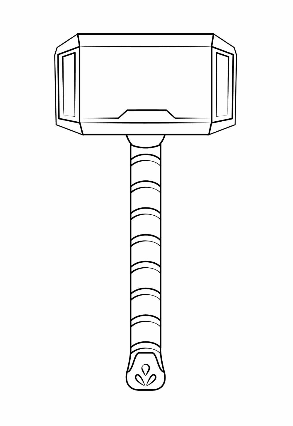 Desenho do Martelo de Thor para colorir