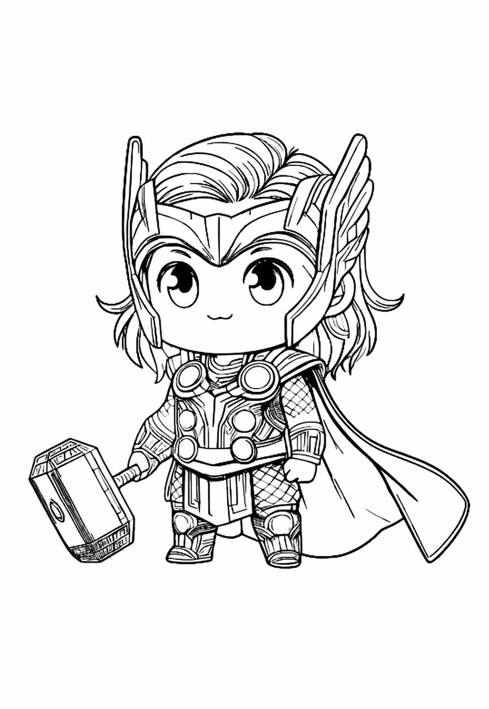 Desenho de Thor para colorir