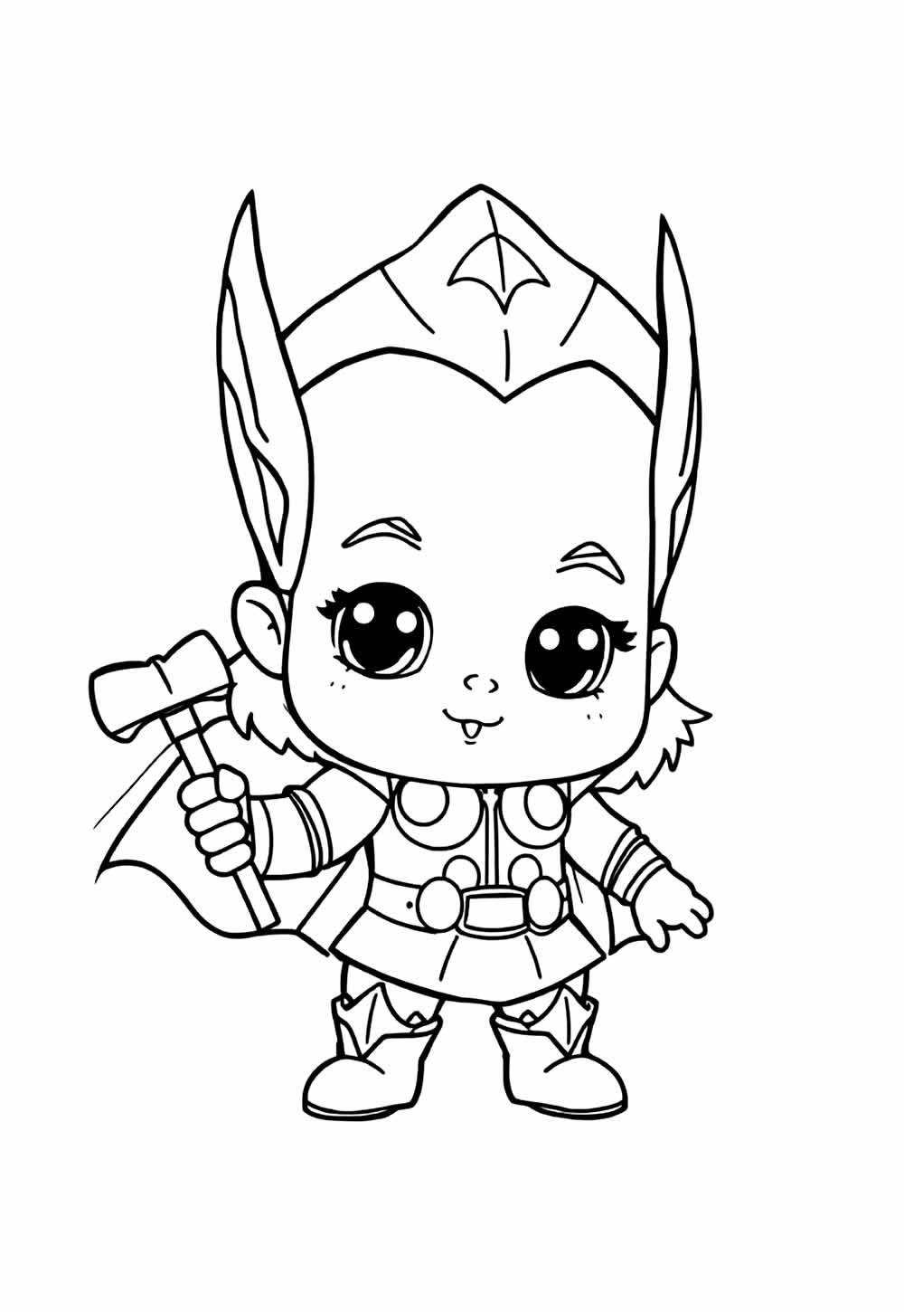 Desenho de Thor para pintar