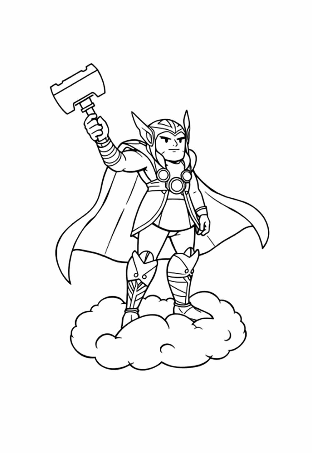 Desenho de Thor para colorir