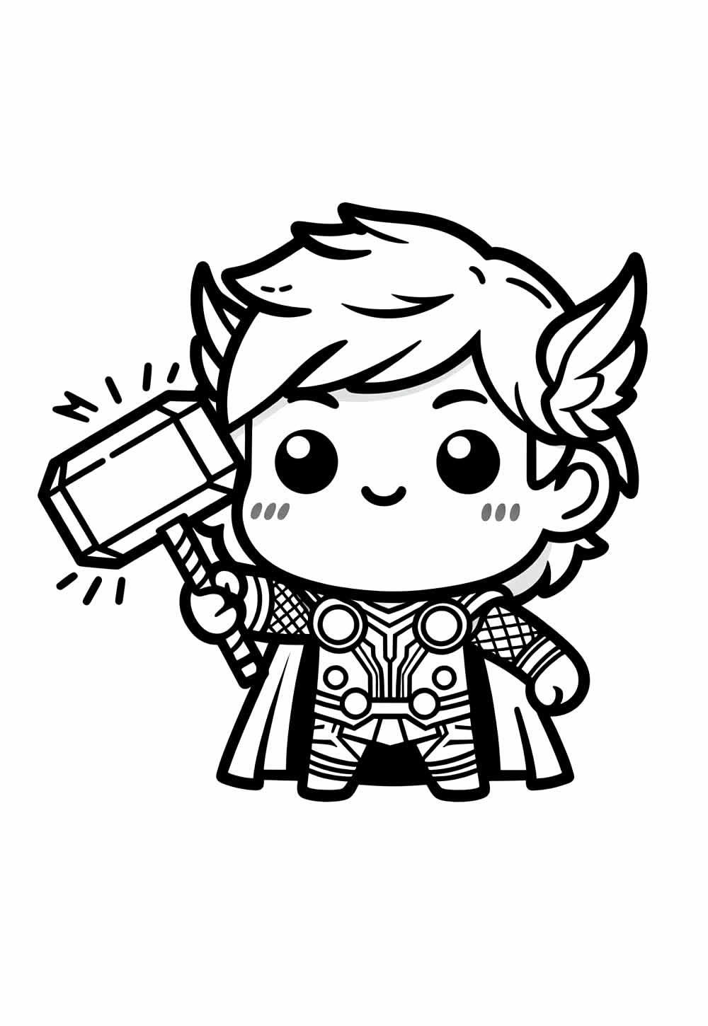 Desenho de Thor para colorir