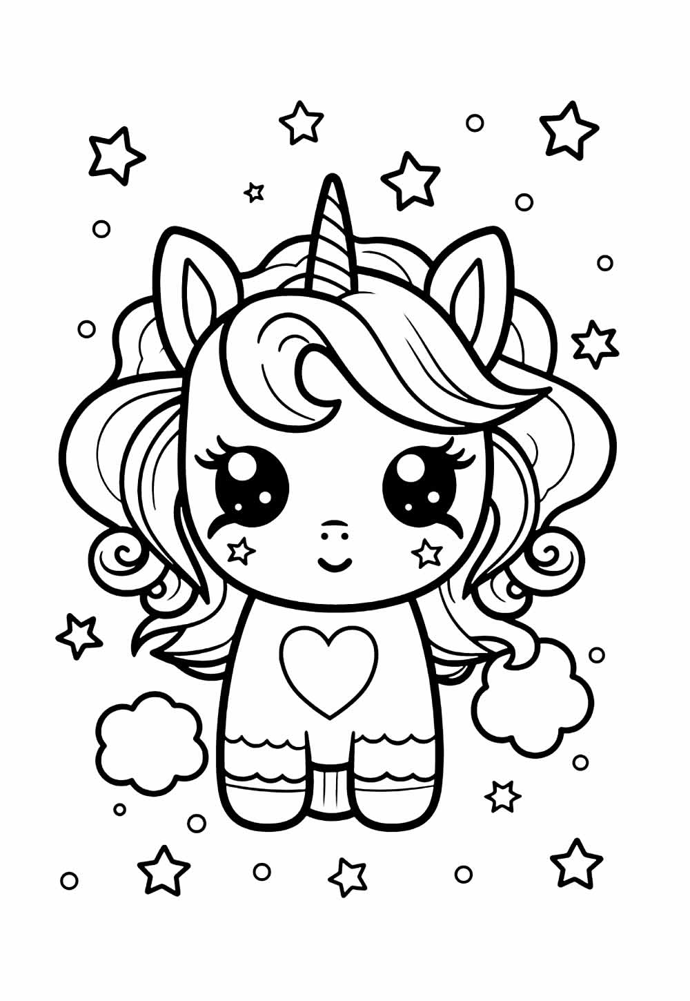 Desenho de Unicórnio para colorir