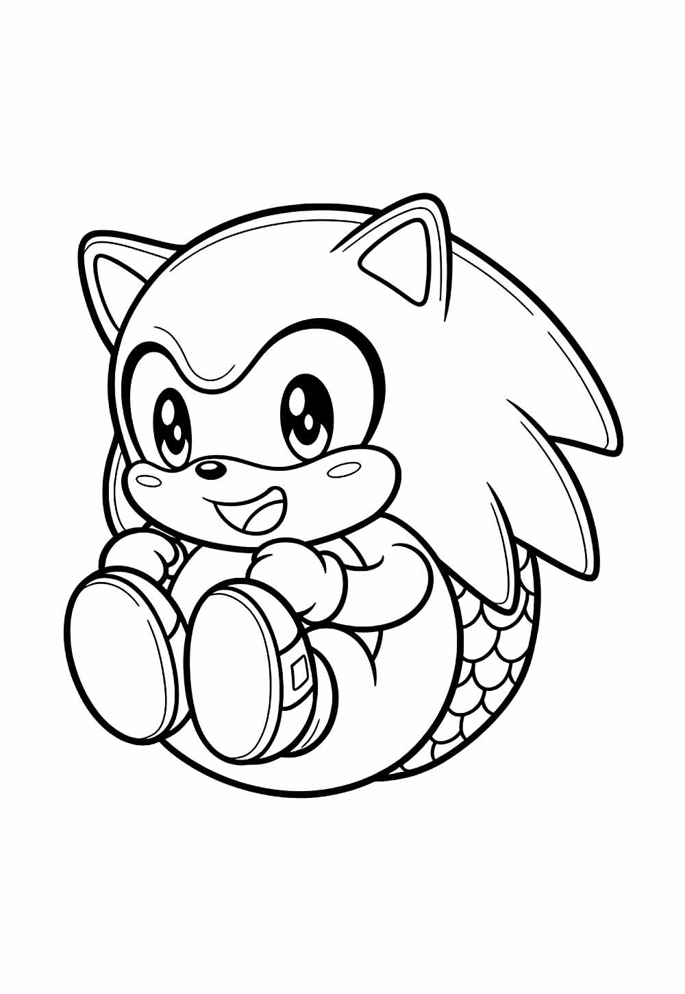 Desenho do Sonic Baby para colorir