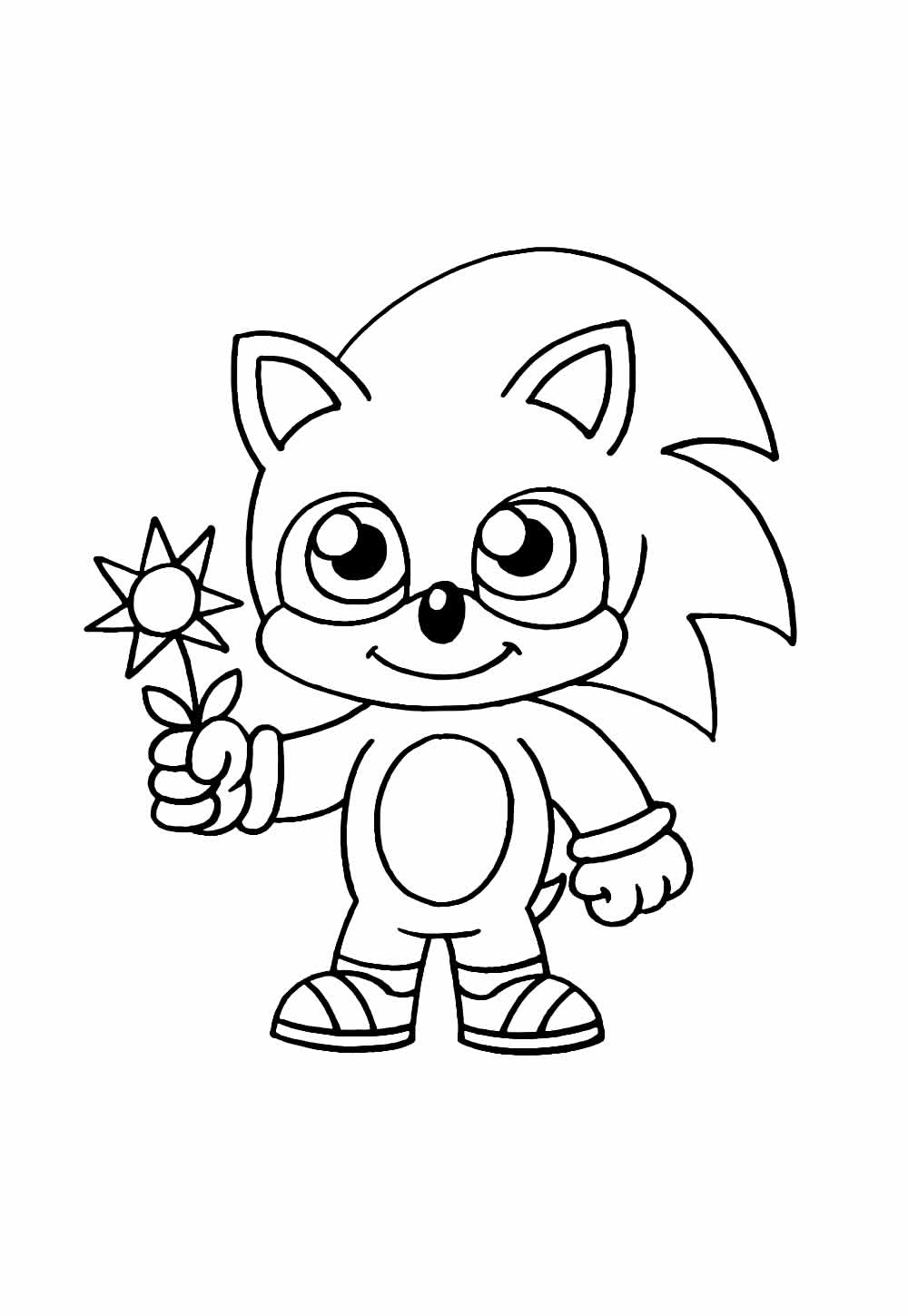 Desenho do Sonic Baby para imprimir