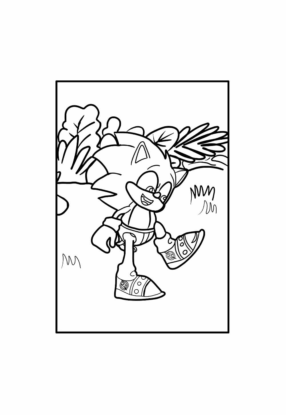 Sonic Baby para colorir
