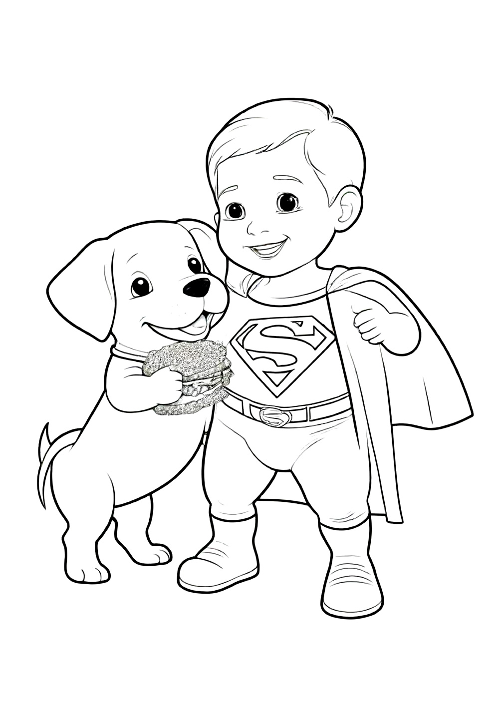 Desenho de Super-Homem para colorir