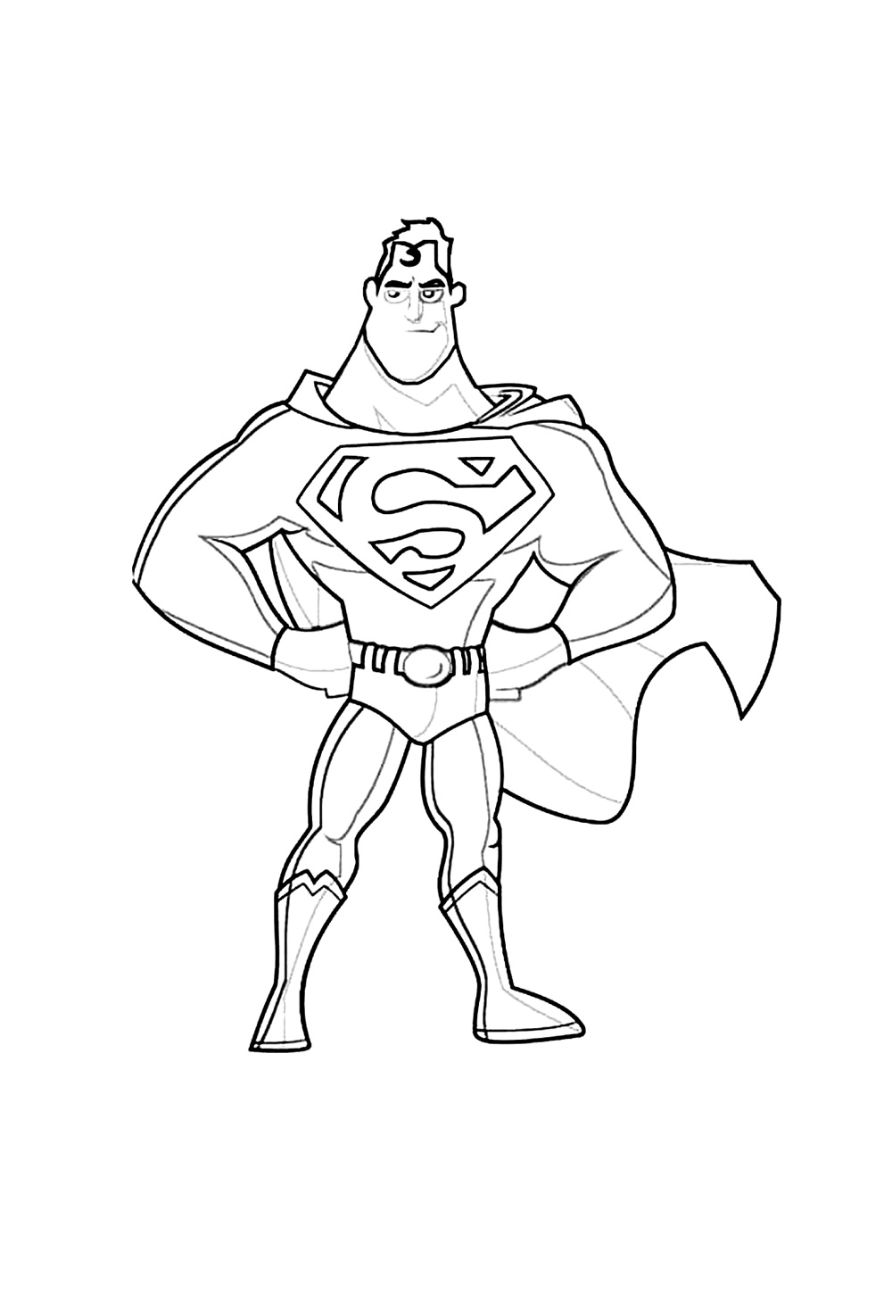 Desenho de Super-Homem para colorir e pintar