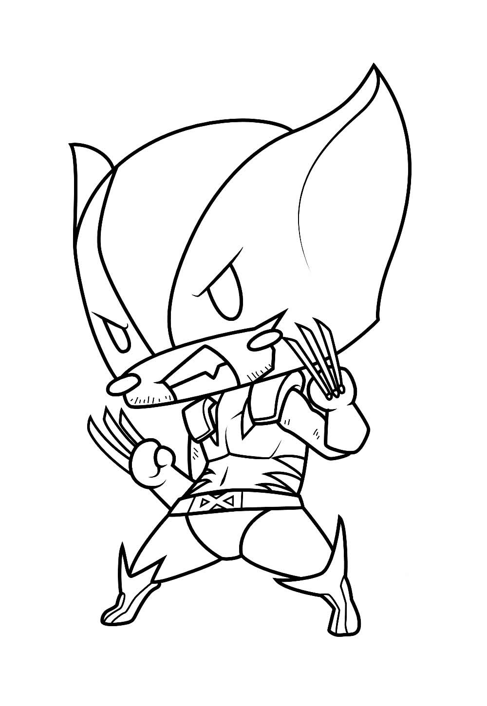 Desenho do Wolverine Baby para pintar