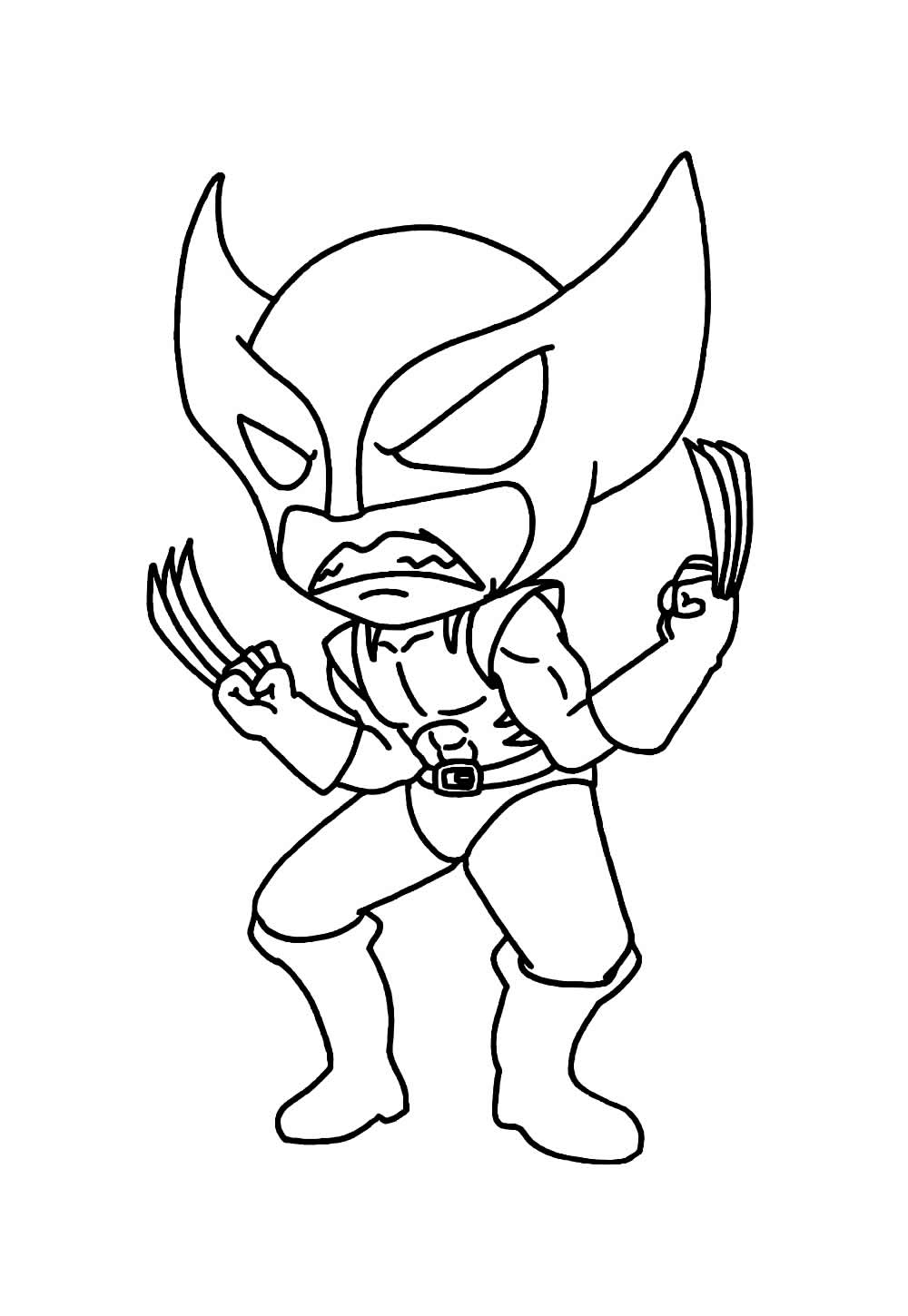 Desenho do Wolverine Baby para pintar