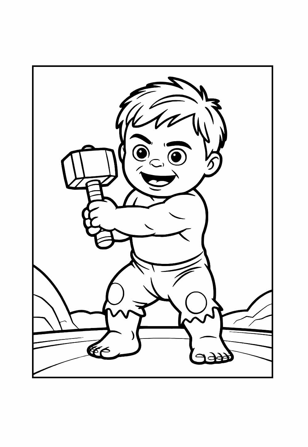 Desenho Hulk Baby Colorir