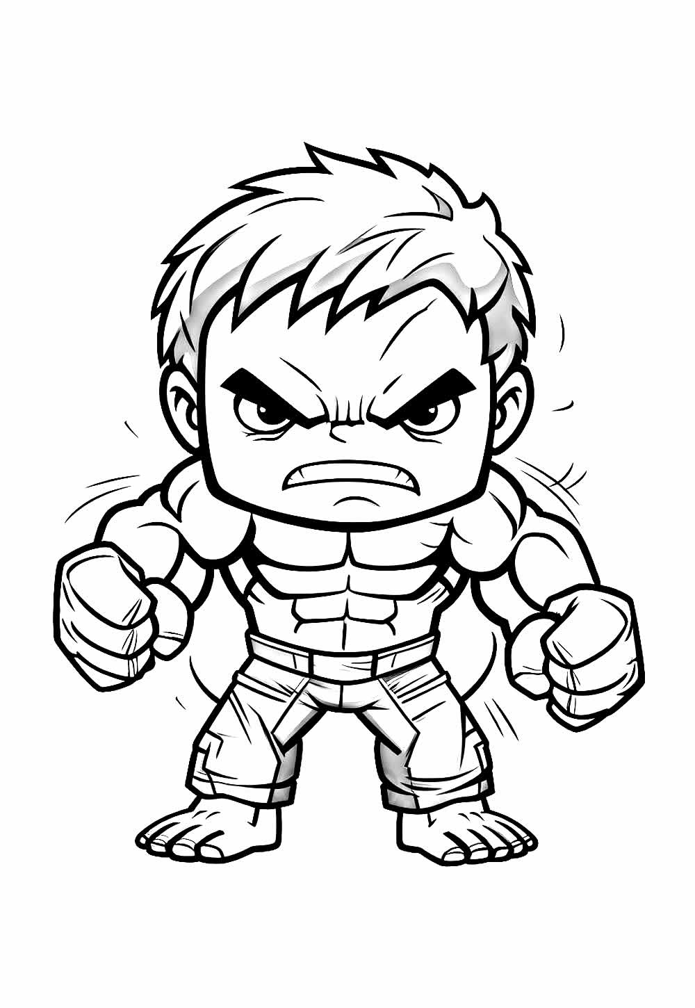Desenho de Hulk Baby para pintar