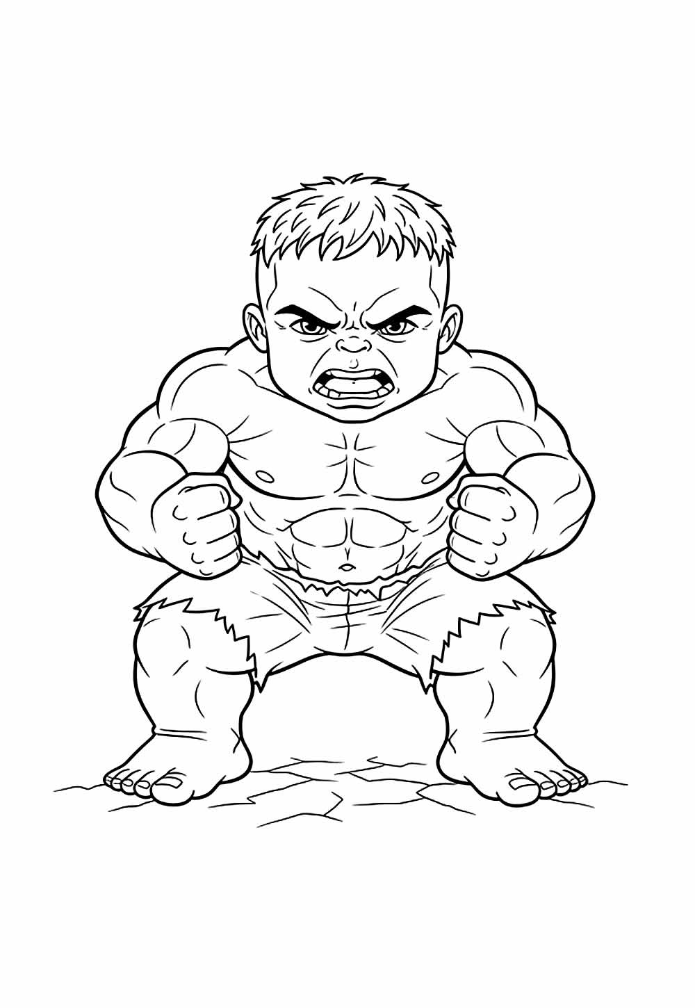 Desenho de Hulk Baby para colorir