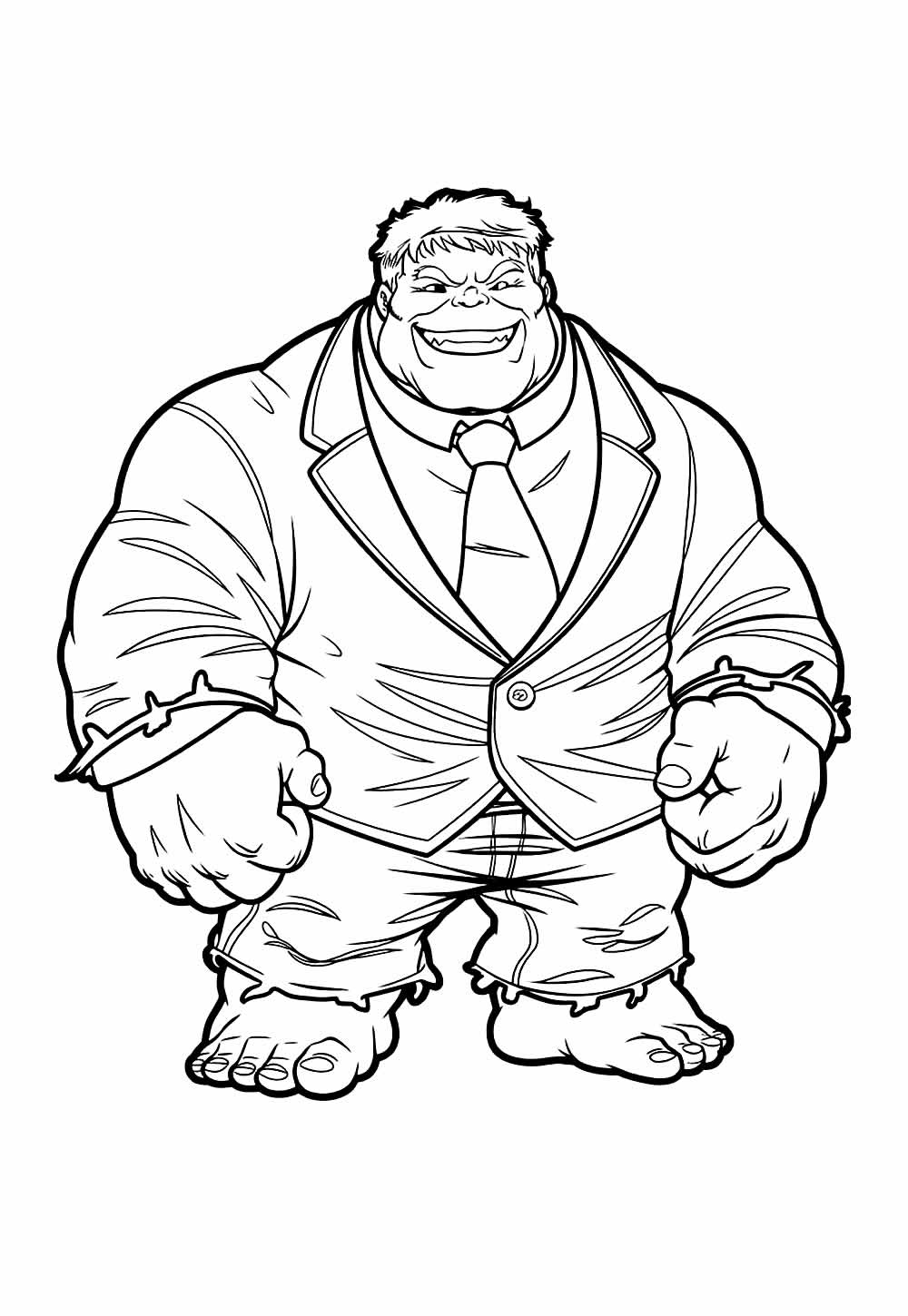 Desenho de Hulk Baby para pintar