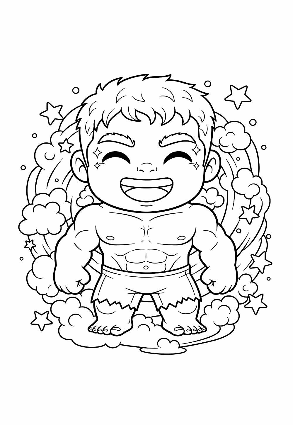 Desenho de Hulk Baby para colorir