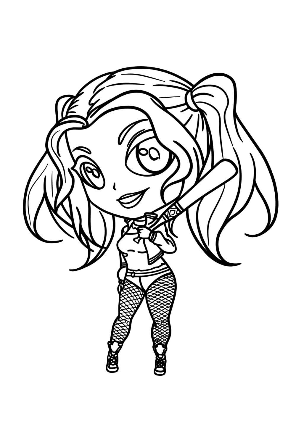 Desenho da Arlequina