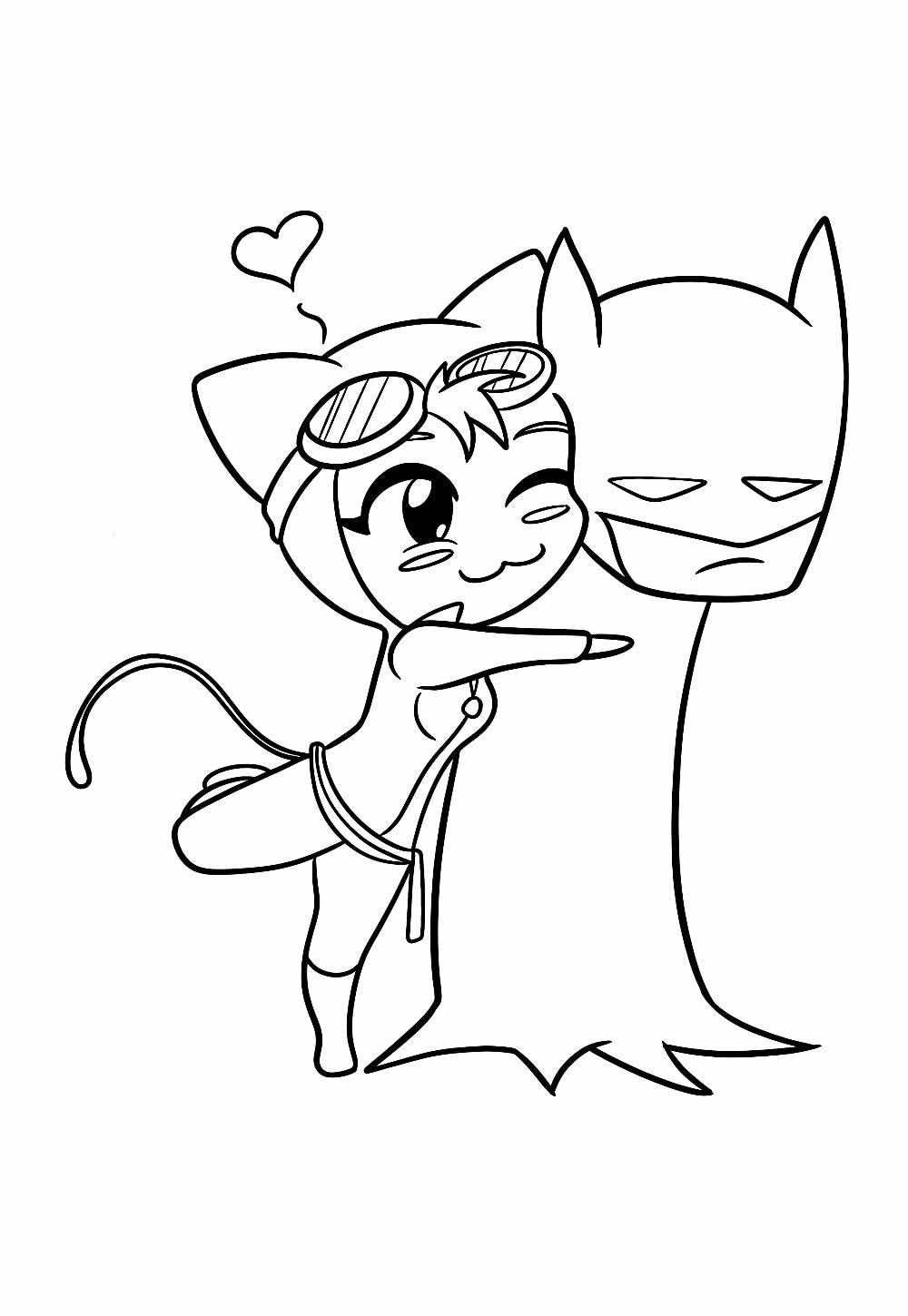 Mulher-Gato Baby para colorir