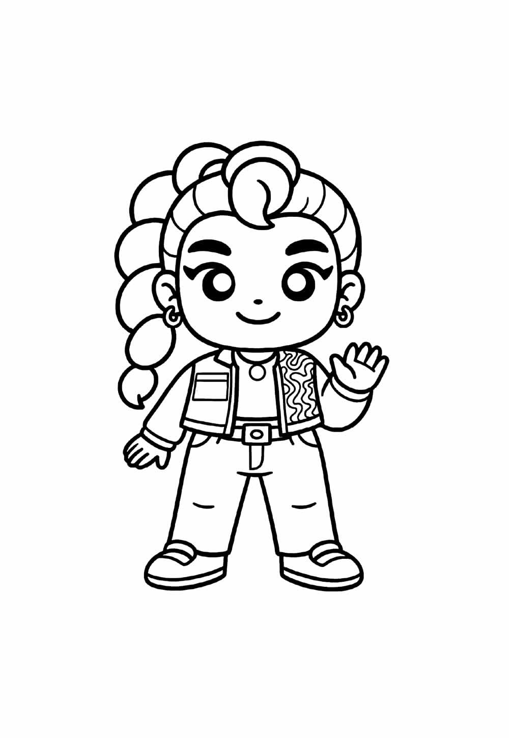 Desenho de Rumi Baby para pintar