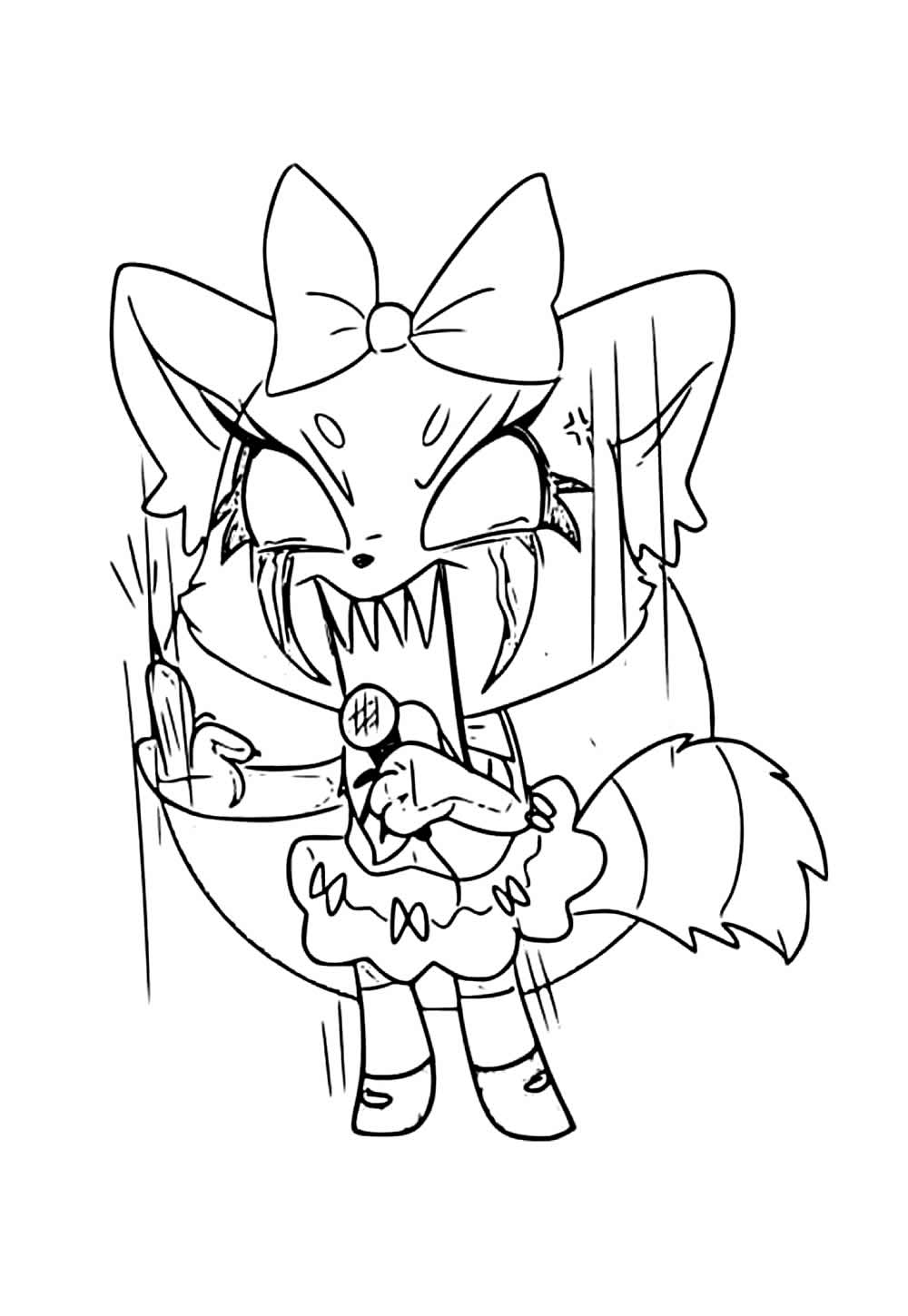 Desenho de Aggretsuko para colorir