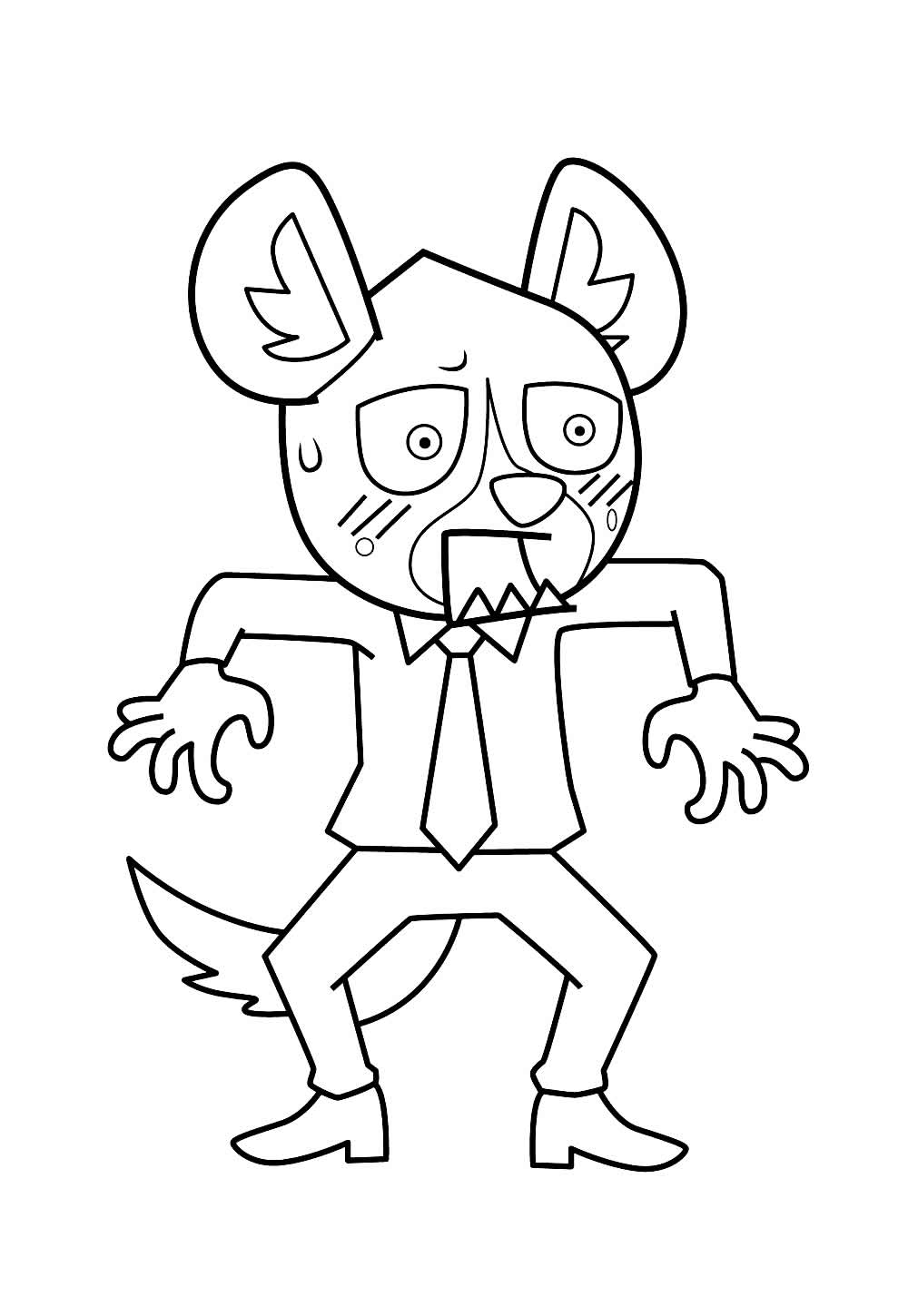 Desenho de Aggretsuko para pintar