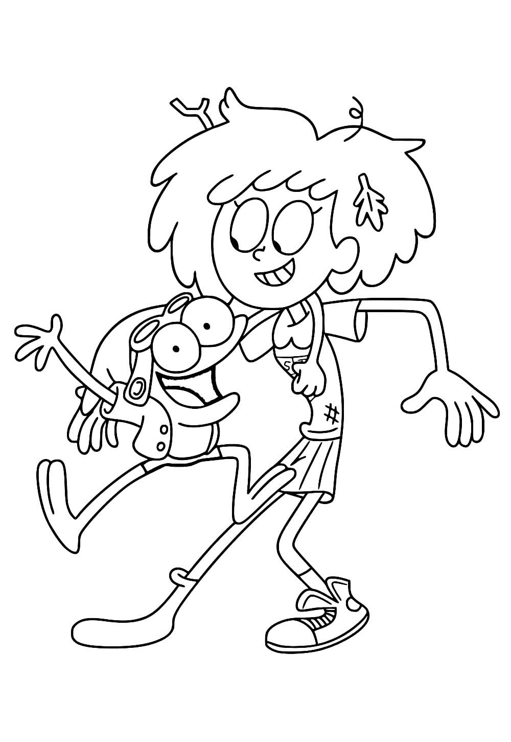 Desenho de Amphibia para imprimir