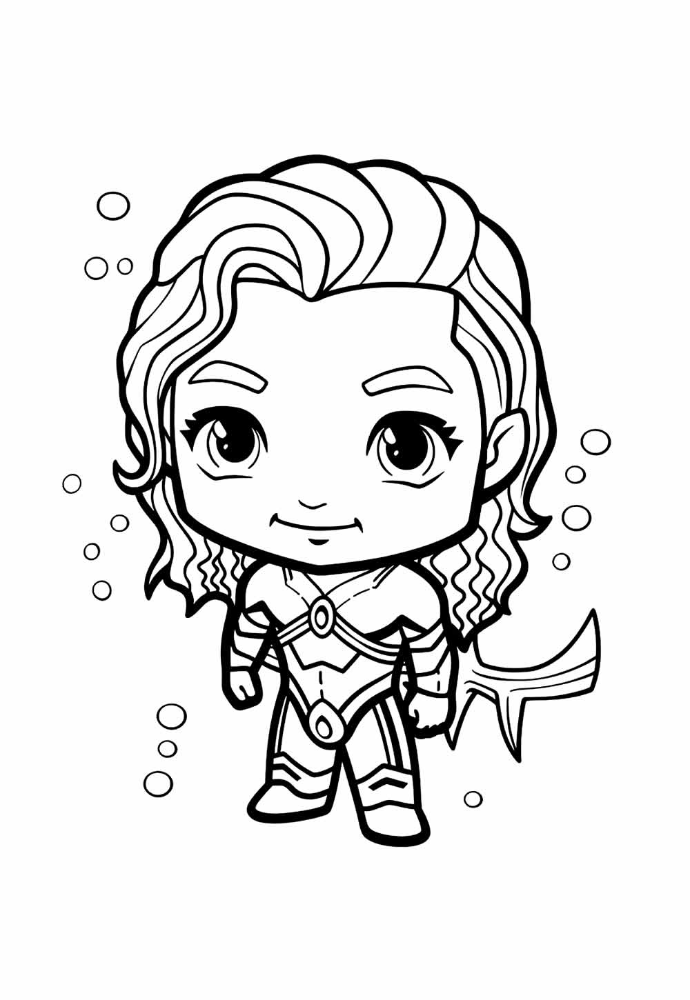 Desenho de Aquaman Baby para colorir