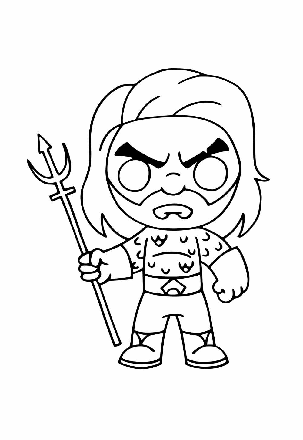 Desenho de Aquaman Baby para pintar