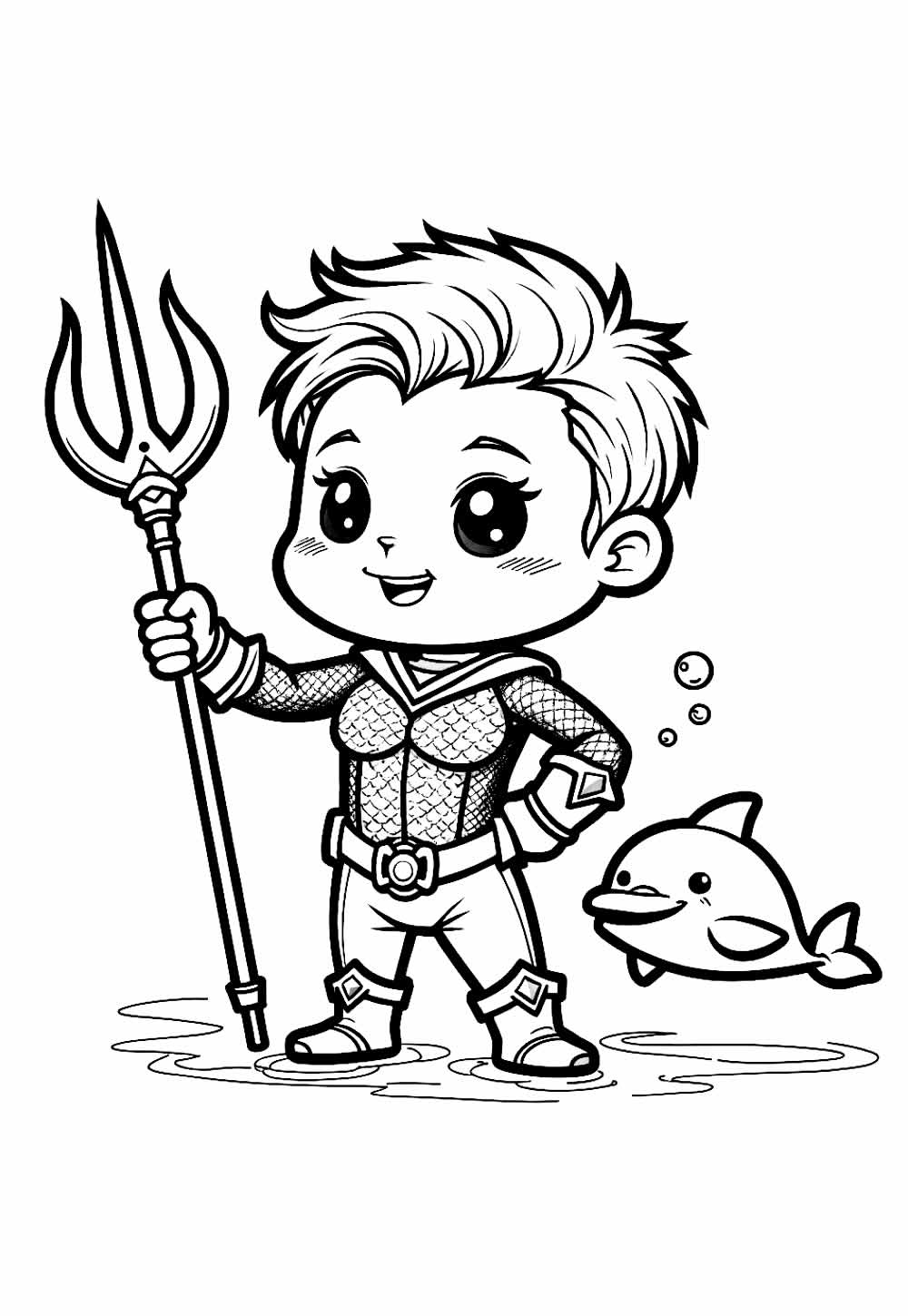 Aquaman Baby para colorir