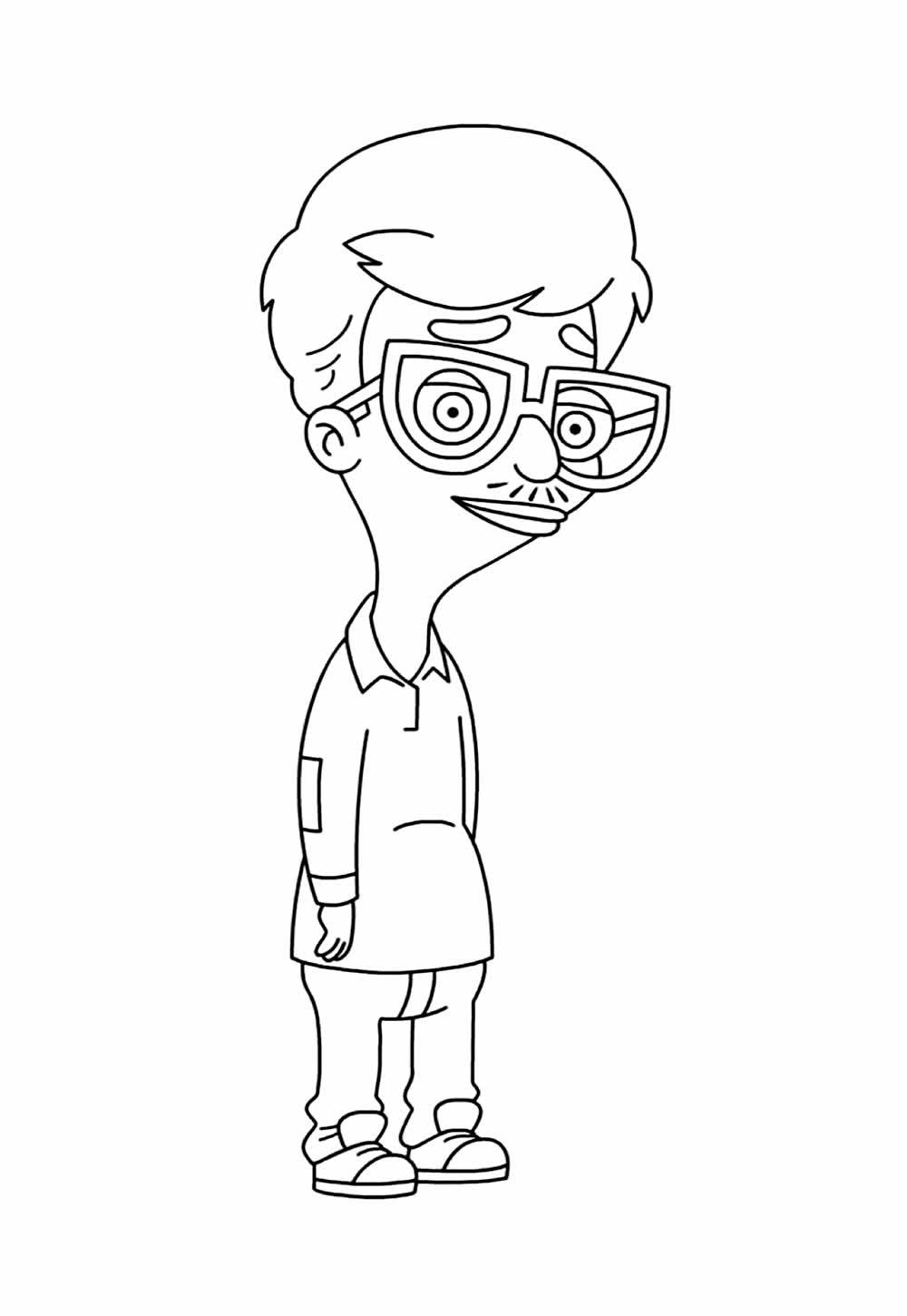 Desenho de Big Mouth para pintar