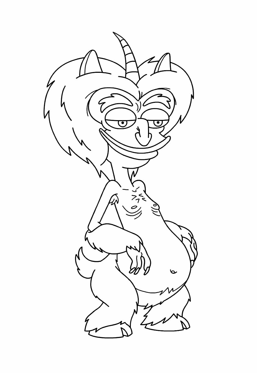 Desenho de Big Mouth para pintar