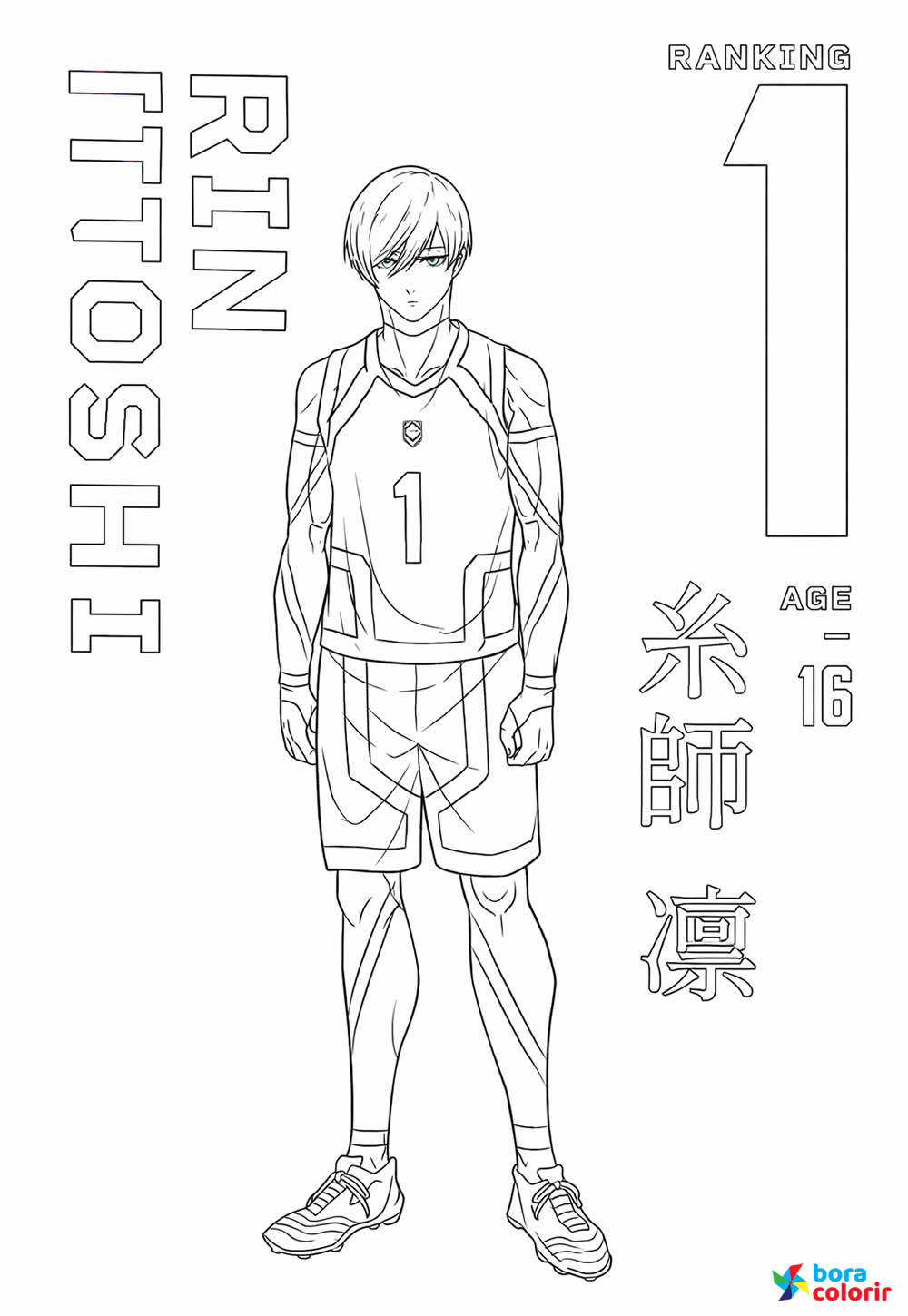 Desenho do BLue Lock para colorir