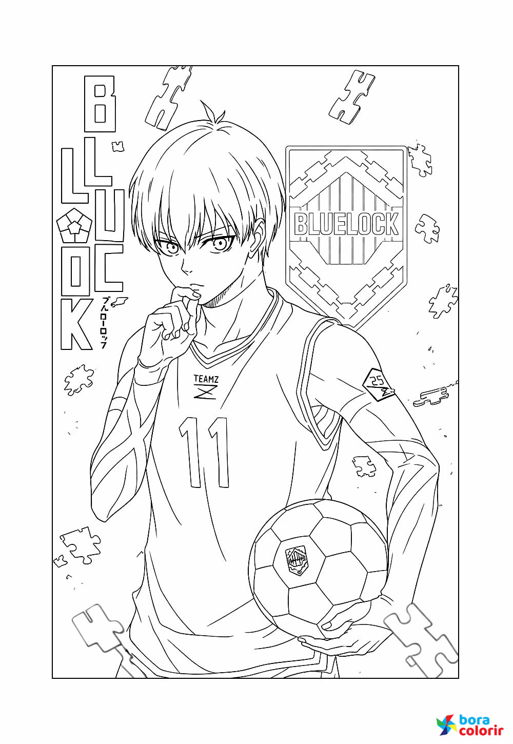 Desenho do BLue Lock para colorir