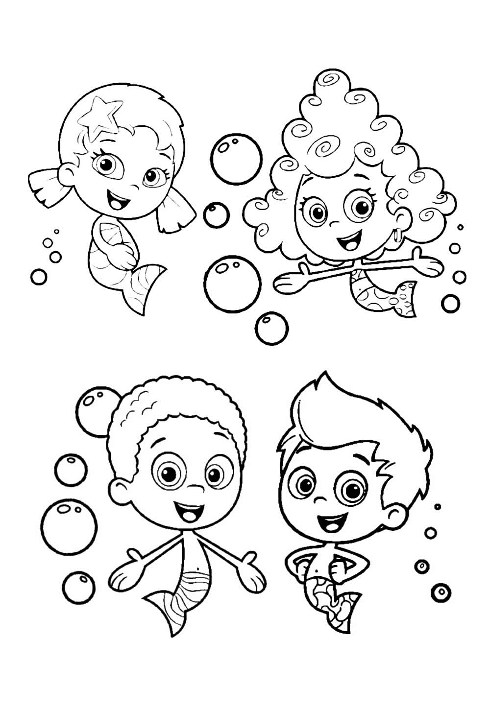 Desenho de Bubble Guppies para colorir