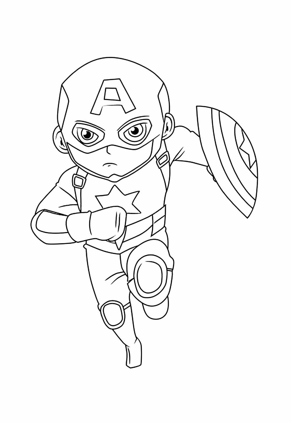 Desenho do Capitão América Baby