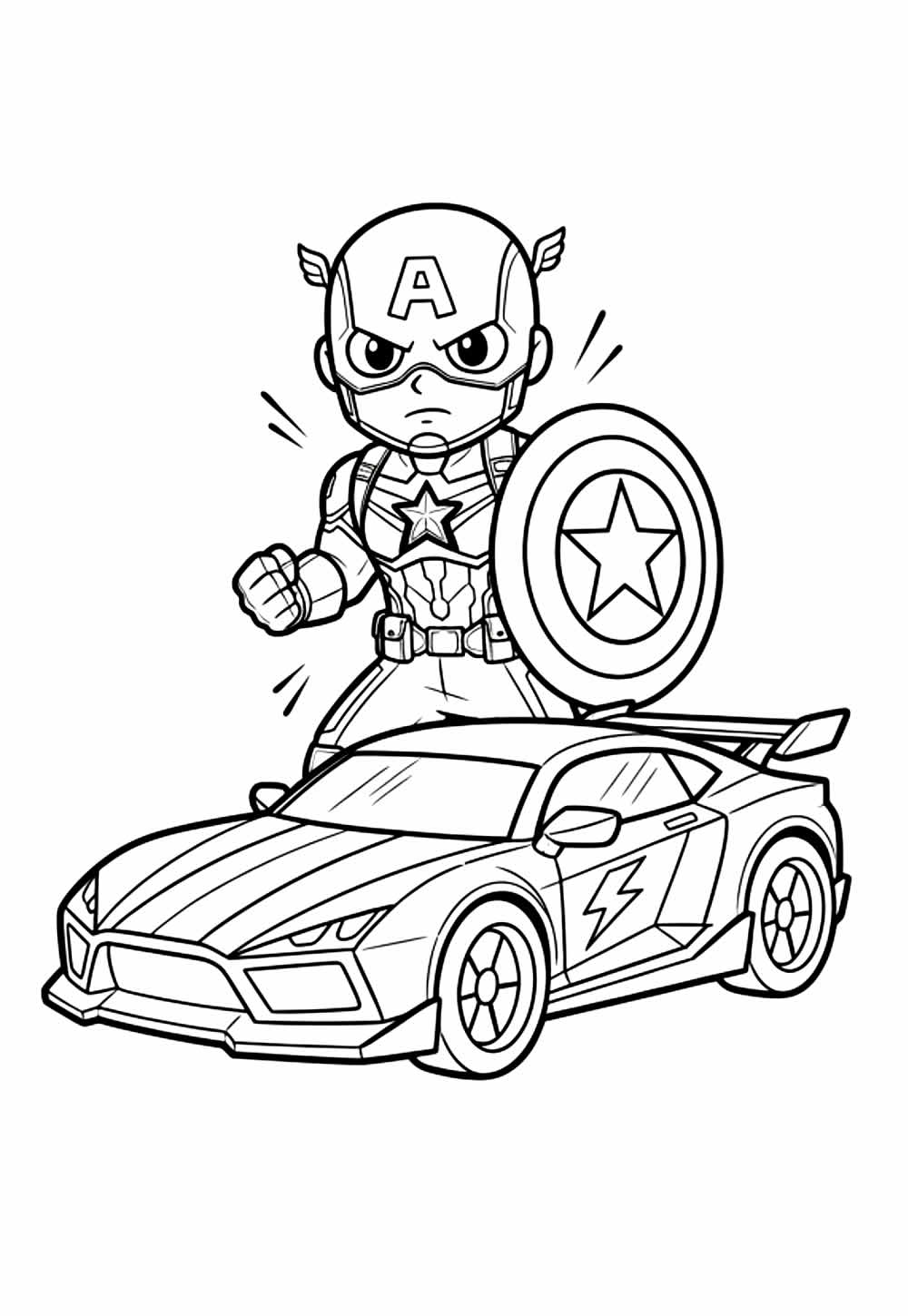 Capitão América Baby para colorir