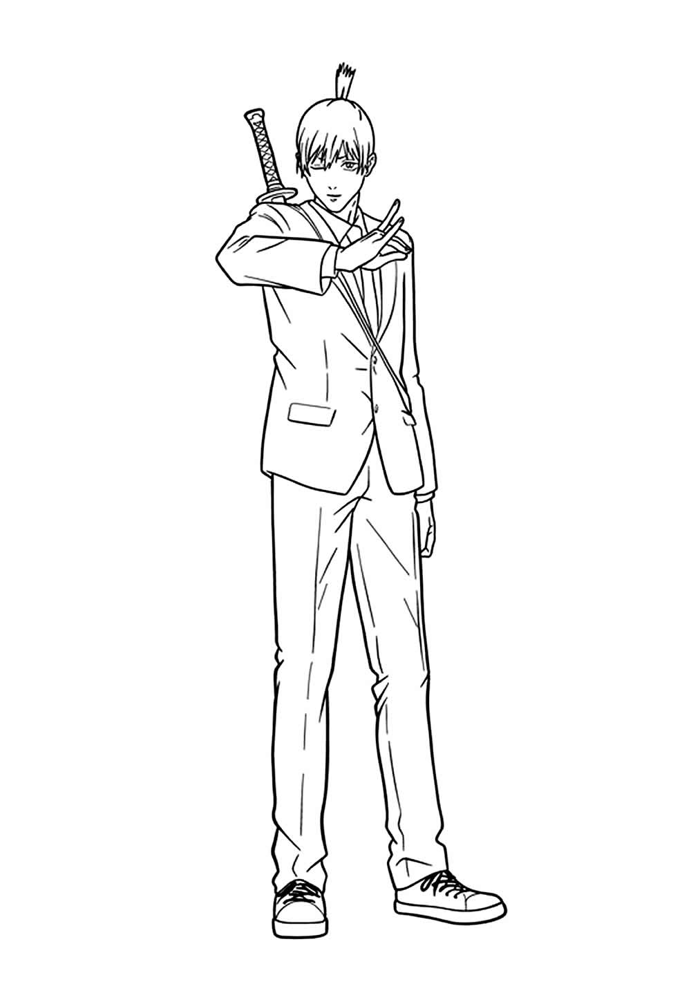 Desenho de Chainsaw Man