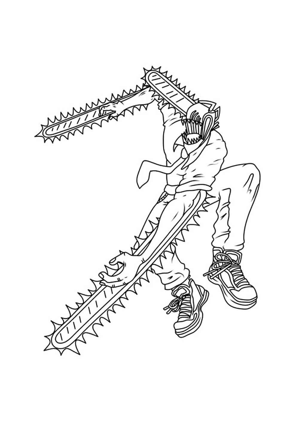 Desenho de Chainsaw Man para colorir