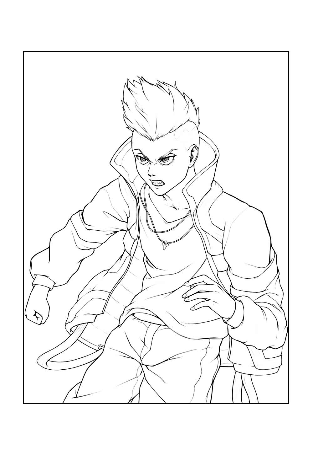 Desenho de Cyberpunk - Mercenários para colorir