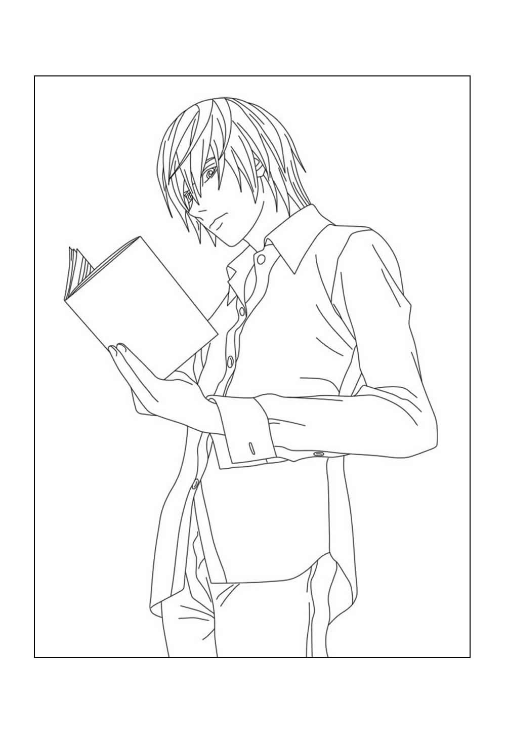 Desenho de Death Note para pintar
