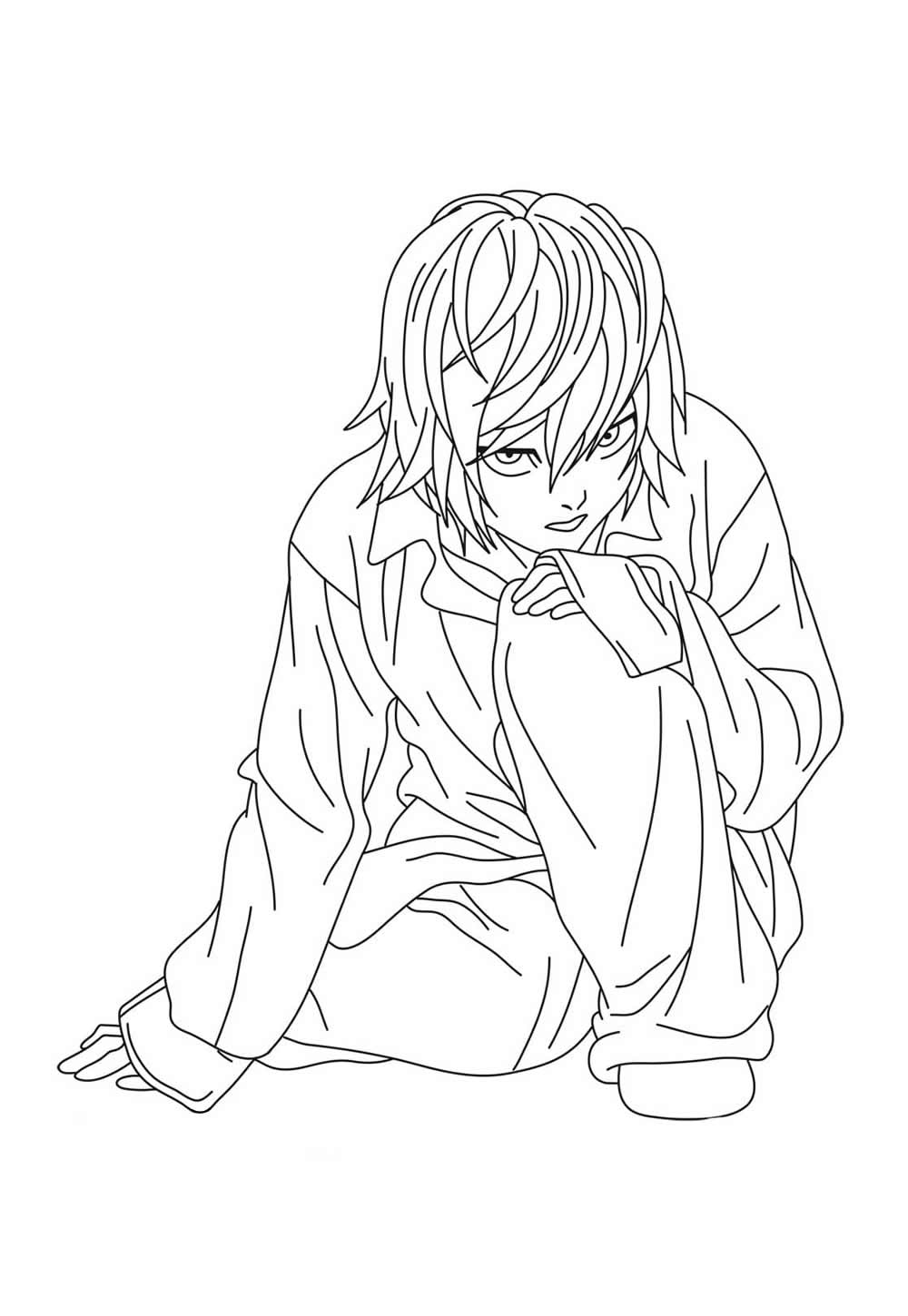 Desenho de Death Note para pintar