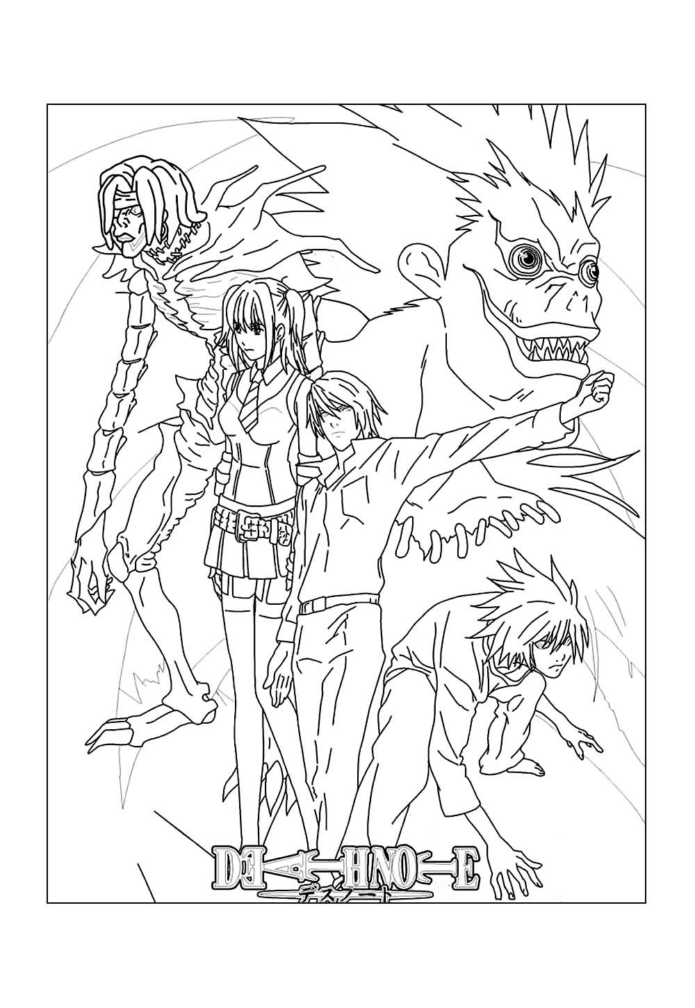 Desenho de Death Note para colorir