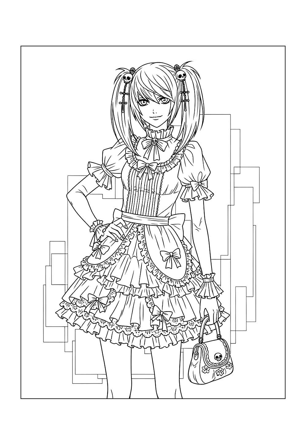 Death Note para colorir - Misa