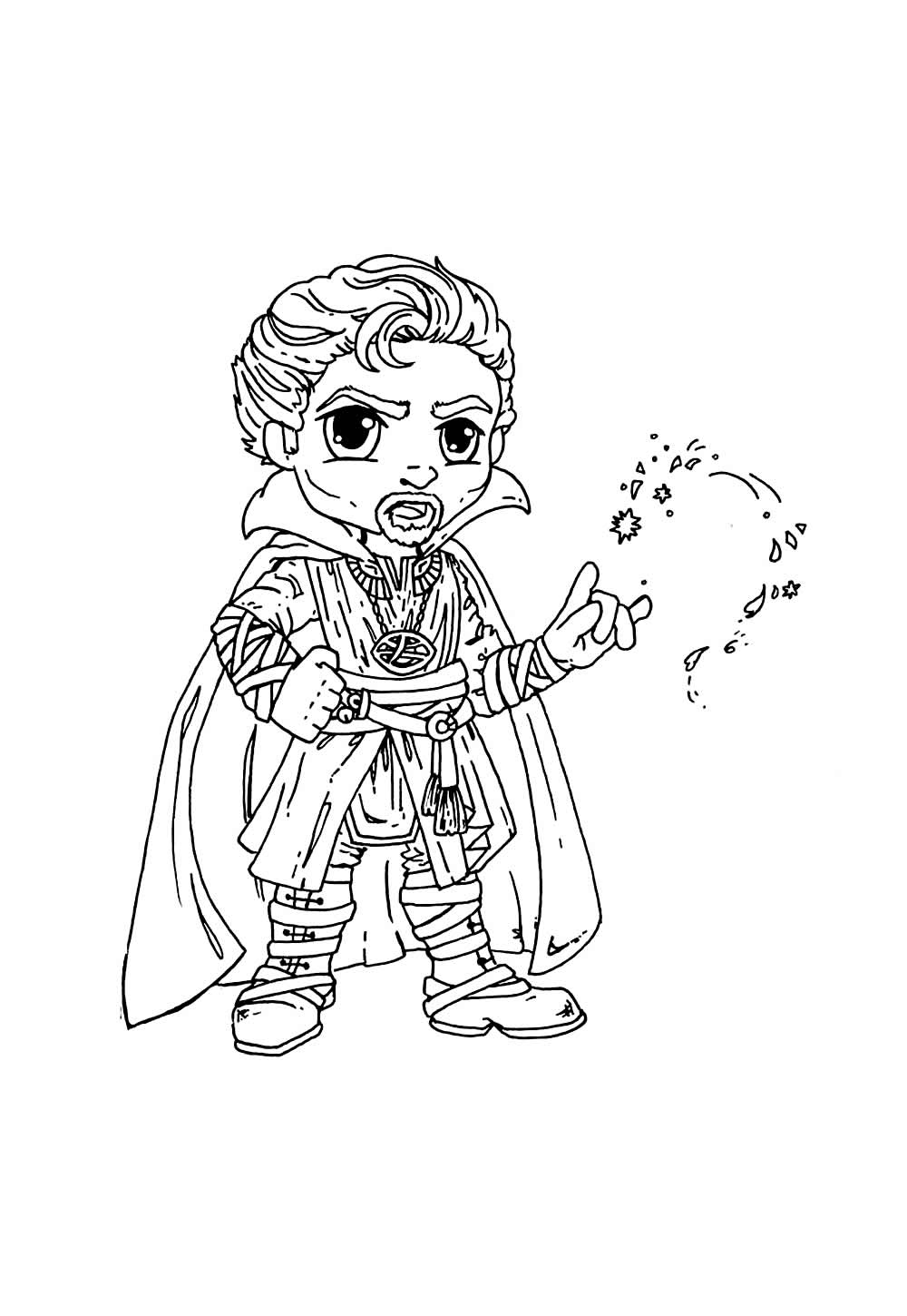 Desenho do Doutor Estranho Baby para pintar