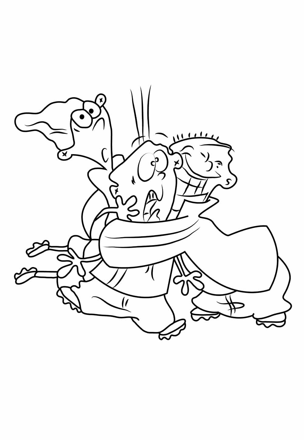 Desenho de Du, Dudu e Edu para pintar