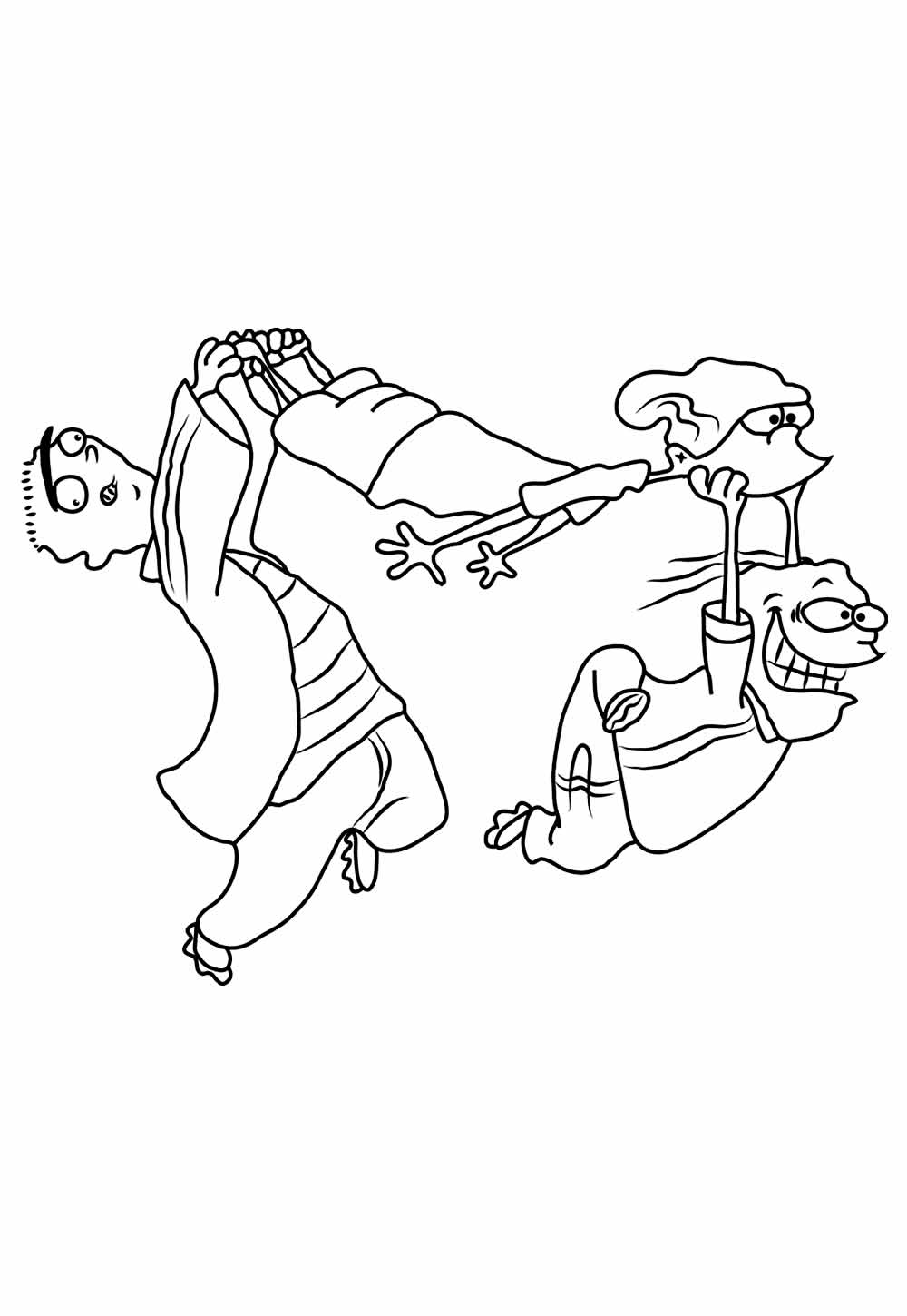 Desenho de Du, Dudu e Edu para colorir