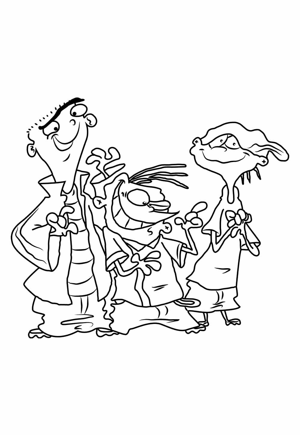 Desenho de Du, Dudu e Edu para colorir